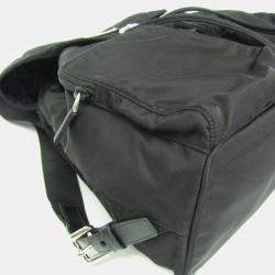 مملوكة مسبقًا حقيبة ظهر برادا جلد نايلون أسود