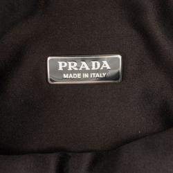 مملوكة مسبقًا Prada Black Crystal Embellished Satin Triangle Pouch