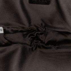 مملوكة مسبقًا Prada Black Crystal Embellished Satin Triangle Pouch