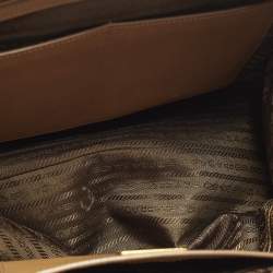 Pre Owned Prada Gardener's Tan Saffiano Lux Leather Tote