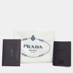 Pre Owned Prada Triangle Small White Nylon Padded Crossbody Bag