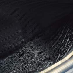 Pre Owned Prada Galleria Large Navy Blue Saffiano Lux Leather Double Zip Tote