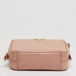 Pre Owned حقيبة كروس بودي صغيرة برادا جلد سافيانو وردية