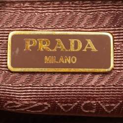 Pre Owned حقيبة كروس بودي صغيرة برادا جلد سافيانو وردية