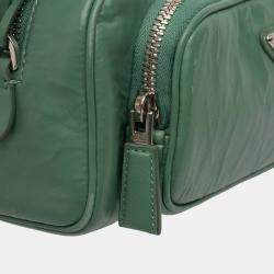 Pre Owned Prada Green Nappa Antique Multi Pocket Crossbody