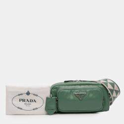 Pre Owned Prada Green Nappa Antique Multi Pocket Crossbody
