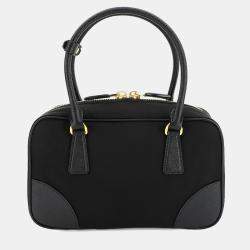 مملوكة مسبقًا Prada Re-Edition 1978 Black Nylon Saffiano Leather Shoulder Bag