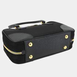 مملوكة مسبقًا Prada Re-Edition 1978 Black Nylon Saffiano Leather Shoulder Bag