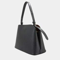 مملوكة مسبقًا حقيبة كتف برادا ماتيني جلد سافي�انو أسود