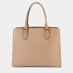 Pre Owned Prada Beige Saffiano Leather Handbag