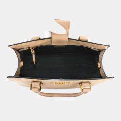 Pre Owned Prada Beige Saffiano Leather Handbag