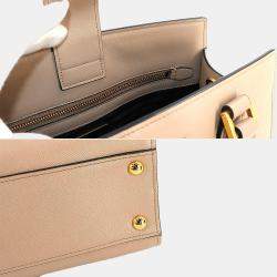 Pre Owned Prada Beige Saffiano Leather Handbag