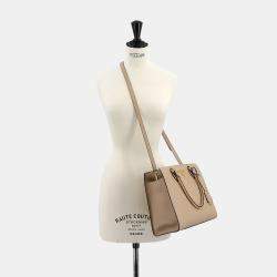 Pre Owned Prada Beige Saffiano Leather Handbag