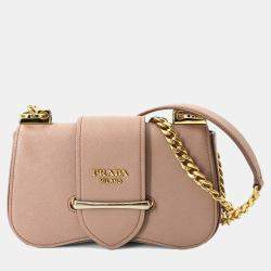 مملوكة مسبقًا Prada Sydney Beige Saffiano Leather Shoulder Bag