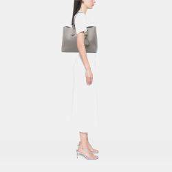 Pre Owned حقيبة ساتشل برادا دابل كويير سافيانيو كبيرة رصاصي