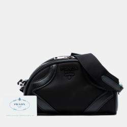 مملوكة مسبقًا حقيبة كروس بودي برادا تيسوتو مزينة بعجل ن اعم أسود للبولينغ