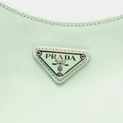 Pre Owned حقيبة كتف برادا كلير سبازولاتور خضراء