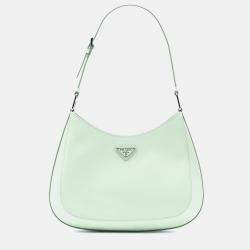 Pre Owned حقيبة كتف برادا كلير سبازولاتور خضراء