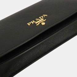 مملوكة مسبقًا حقيبة كتف برادا جلد أسود بسلسلة