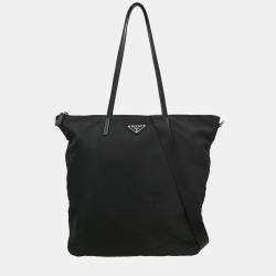 Pre Owned Prada Black Nylon 2Way Tote Handbag