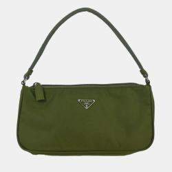 مملوكة مسبقًا Prada Green Nylon Handbag