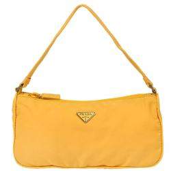 مملوكة مسبقًا Prada Yellow Nylon Handbag