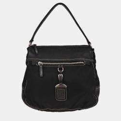 مملوكة مسبقًا Prada Black Nylon Leather Shoulder Bag