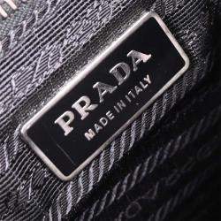 Pre Owned حقيبة كتف برادا نايلون أسود وجلد