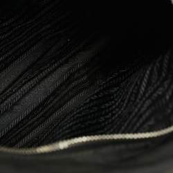 Pre Owned Prada Top Zip Black Nylon and Patent Leather Tote