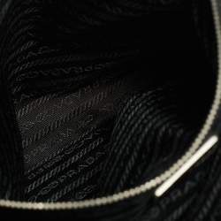 Pre Owned Prada Top Zip Black Nylon and Patent Leather Tote