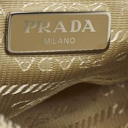 Pre Owned حقيبة كتف برادا إصدار 2005 نايلون بيج وجلد سافيانو