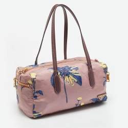 مملوكة مسبقًا Prada Lilac/Multicolor Faille Nylon Satchel