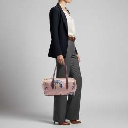 مملوكة مسبقًا Prada Lilac/Multicolor Faille Nylon Satchel