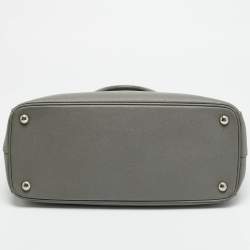 Pre Owned حقيبة يد توتس برادا جلد سافيانو لوكس أحمر متوسطة بسحاب مزدوج غاليريا