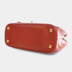 Pre Owned Prada Small Saffiano Vernice Galleria Tote