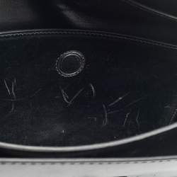 Pre Owned Prada Sound Stitch Black/Brown Vitello Leather Shoulder Bag