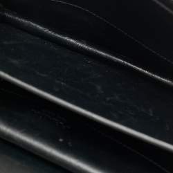 Pre Owned Prada Sound Stitch Black/Brown Vitello Leather Shoulder Bag