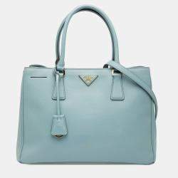 مملوكة مسبقًا Prada Blue Medium Saffiano Lux Galleria Satchel