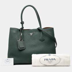 مملوكة مسبقًا حقيبة توت برادا فيتيلو داينو يد مزدوجة خضراء