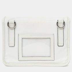 مملوكة مسبقًا Prada White Re-Nylon/Saffiano Leather Smartphone Crossbody Bag