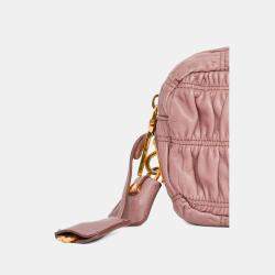 مملوكة مسبقًا Prada Mauve Nappa Gaufre Leather Crossbody Bag