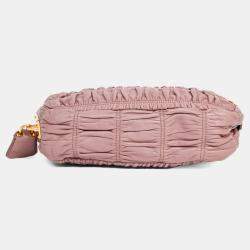 مملوكة مسبقًا Prada Mauve Nappa Gaufre Leather Crossbody Bag