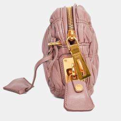 مملوكة مسبقًا Prada Mauve Nappa Gaufre Leather Crossbody Bag