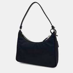 Pre Owned Prada Black Nylon Re-Nylon Hobo Bag