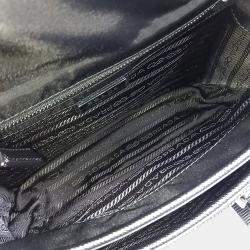 Pre Owned Prada Black Nylon Re-Nylon Tessuto Messenger Bag