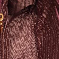 Pre Owned Prada Galleria Small Pink Saffiano Lux Leather Double Zip Tote