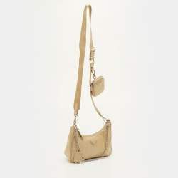مملوكة مسبقًا Prada Re-Edition 2005 Desert Beige Tessuto Nylon Shoulder Bag