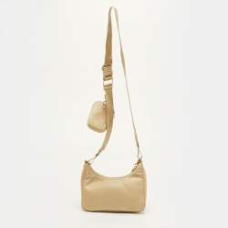 مملوكة مسبقًا Prada Re-Edition 2005 Desert Beige Tessuto Nylon Shoulder Bag