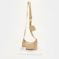 مملوكة مسبقًا Prada Re-Edition 2005 Desert Beige Tessuto Nylon Shoulder Bag