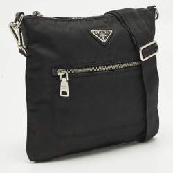 Pre Owned حقيبة ماسنجر برادا نايلون سوداء مسطحة